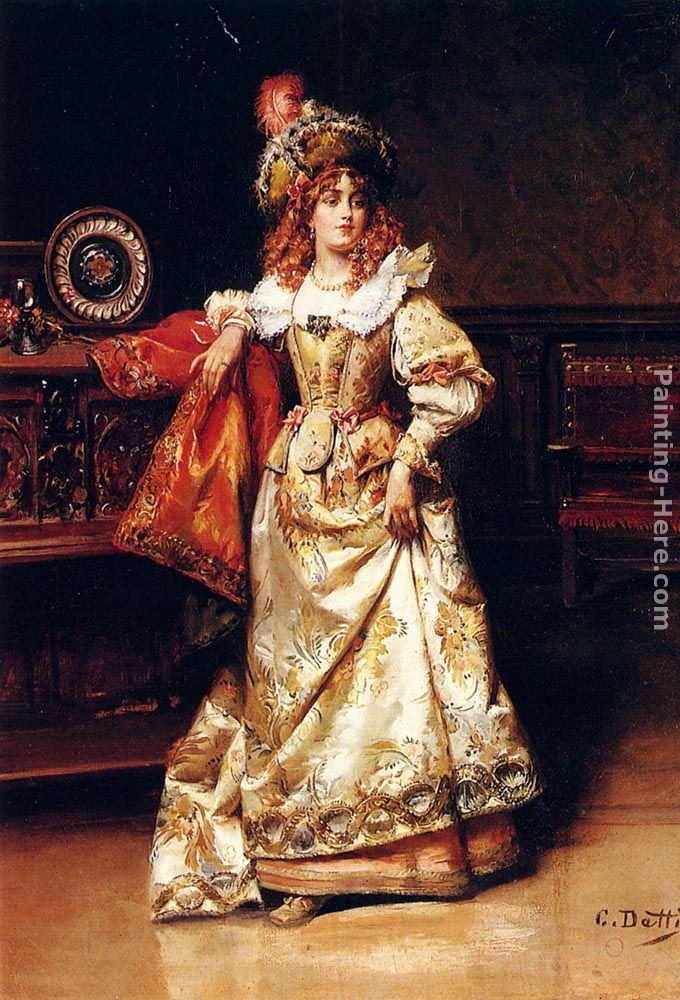 Cesare-Auguste Detti Waiting For Her Escort